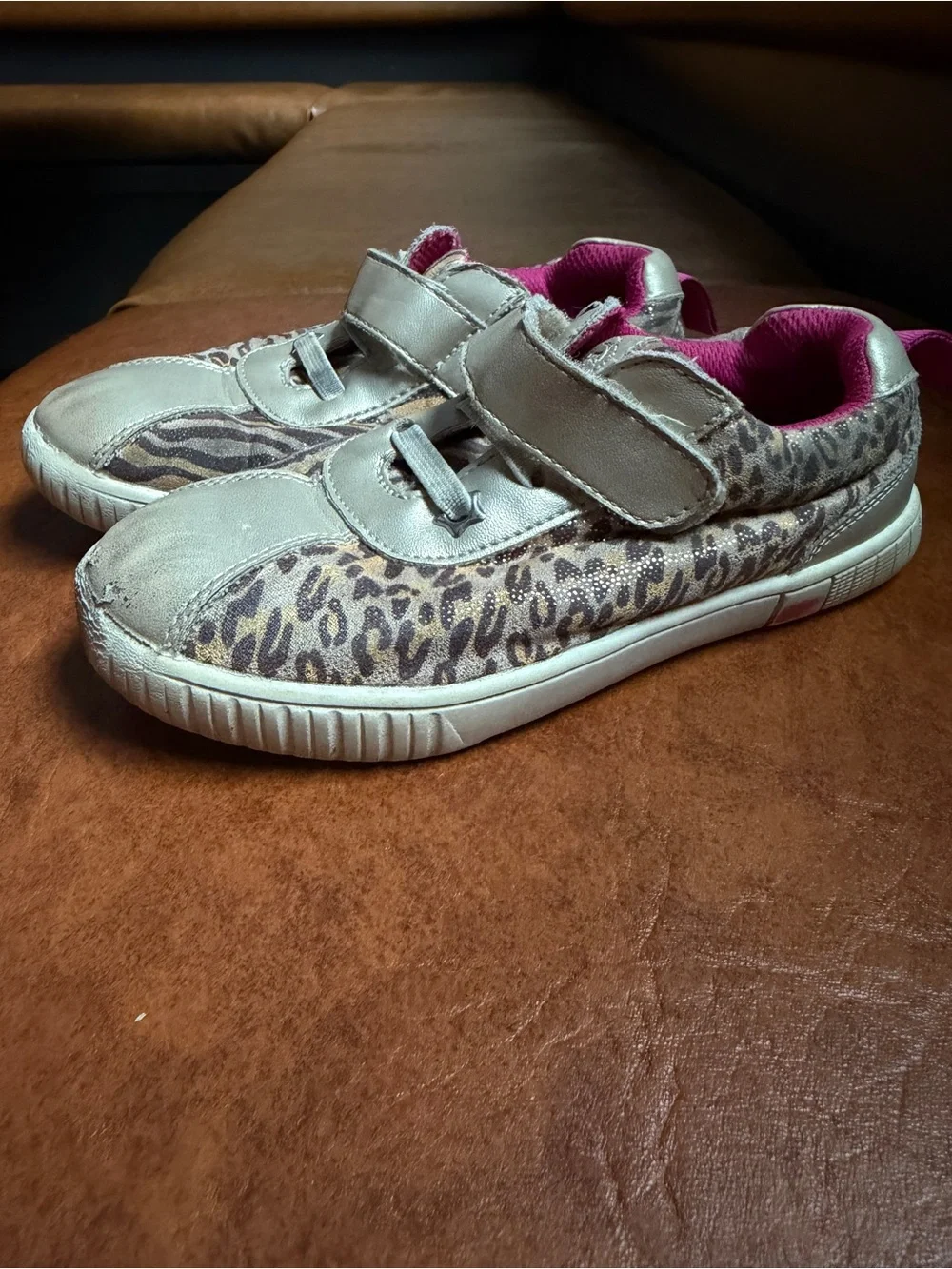 2 pairs of Metallic Shoes: sandals and Animal-Print Livie & Luca Girls size 12